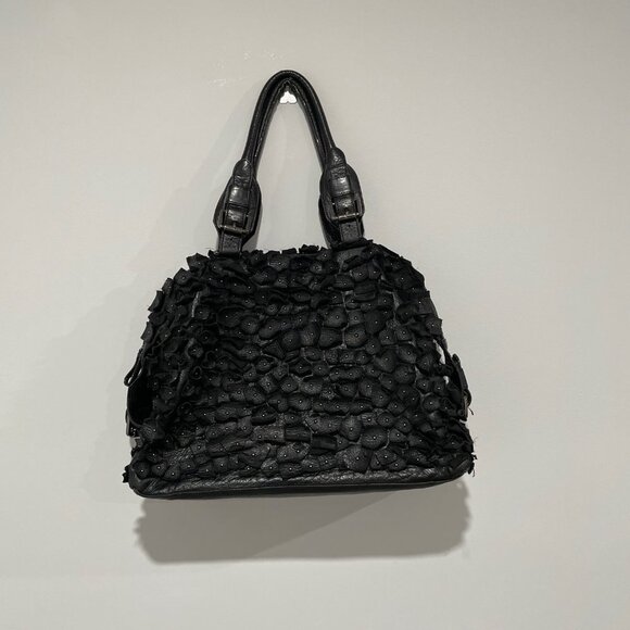 Kenneth Cole Black Bag with Floral Patterns - Picture 2 of 16